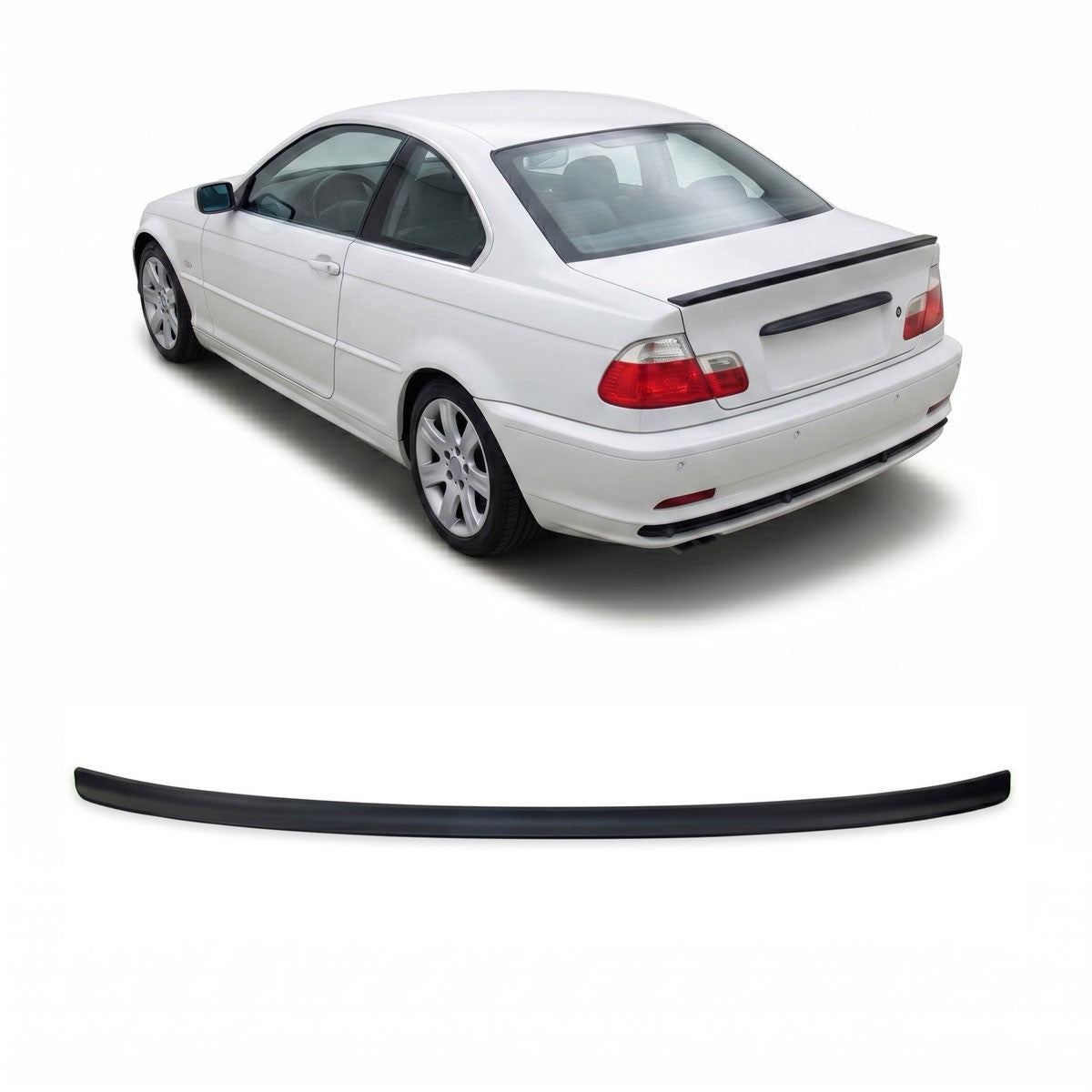 Kofferraumspoiler Matt Schwarz passend für BMW 3er (E46) Coupé 1998-2006