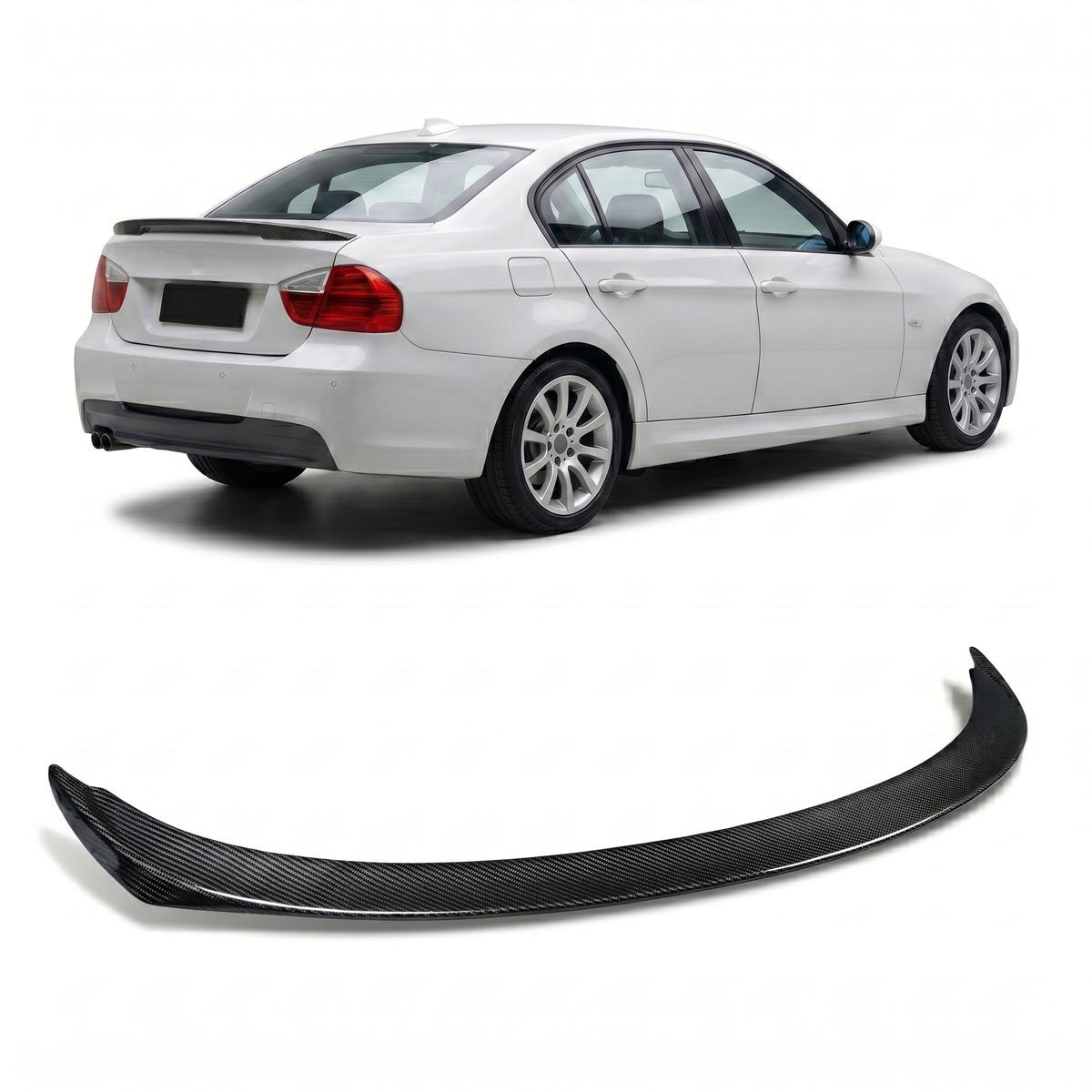 Sport Kofferraumspoiler Carbon-Optik passend für BMW 3 (E90) Limousine 2004-2011