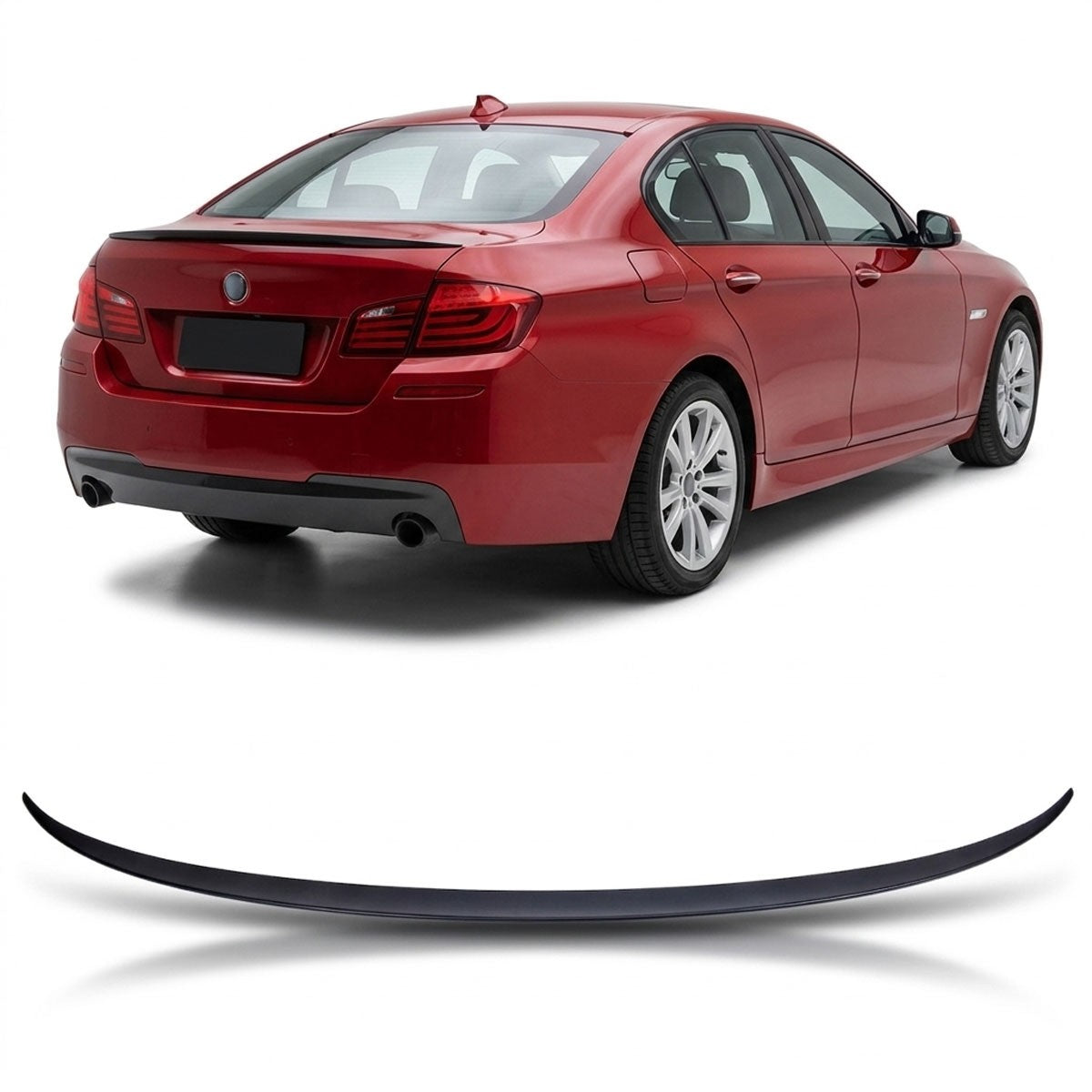 Kofferraumspoiler Matt Schwarz passend für BMW 5er F10 Limousine 2009-2016