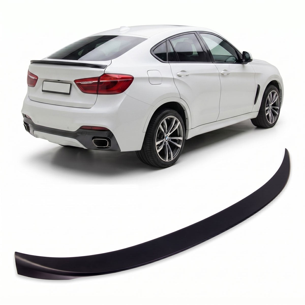 Sport Kofferraumspoiler Matt Schwarz passend für BMW X6 (F16, F86) 2014-2019
