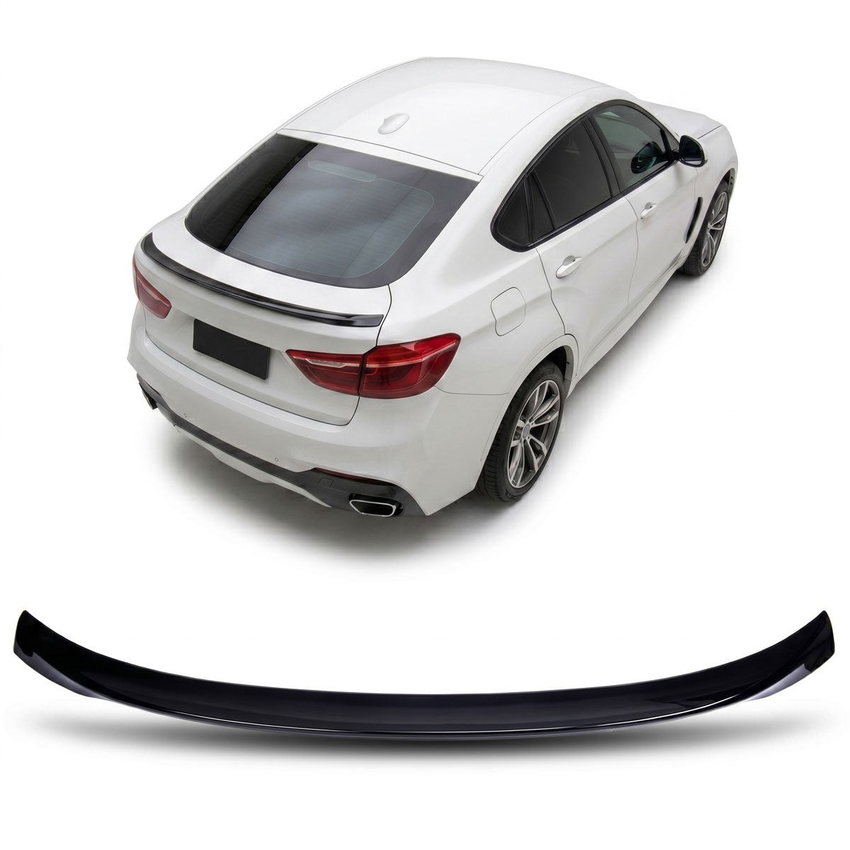 Kofferraumspoiler Hochglanz Schwarz passend für BMW X6 F16 F86 2014-2019