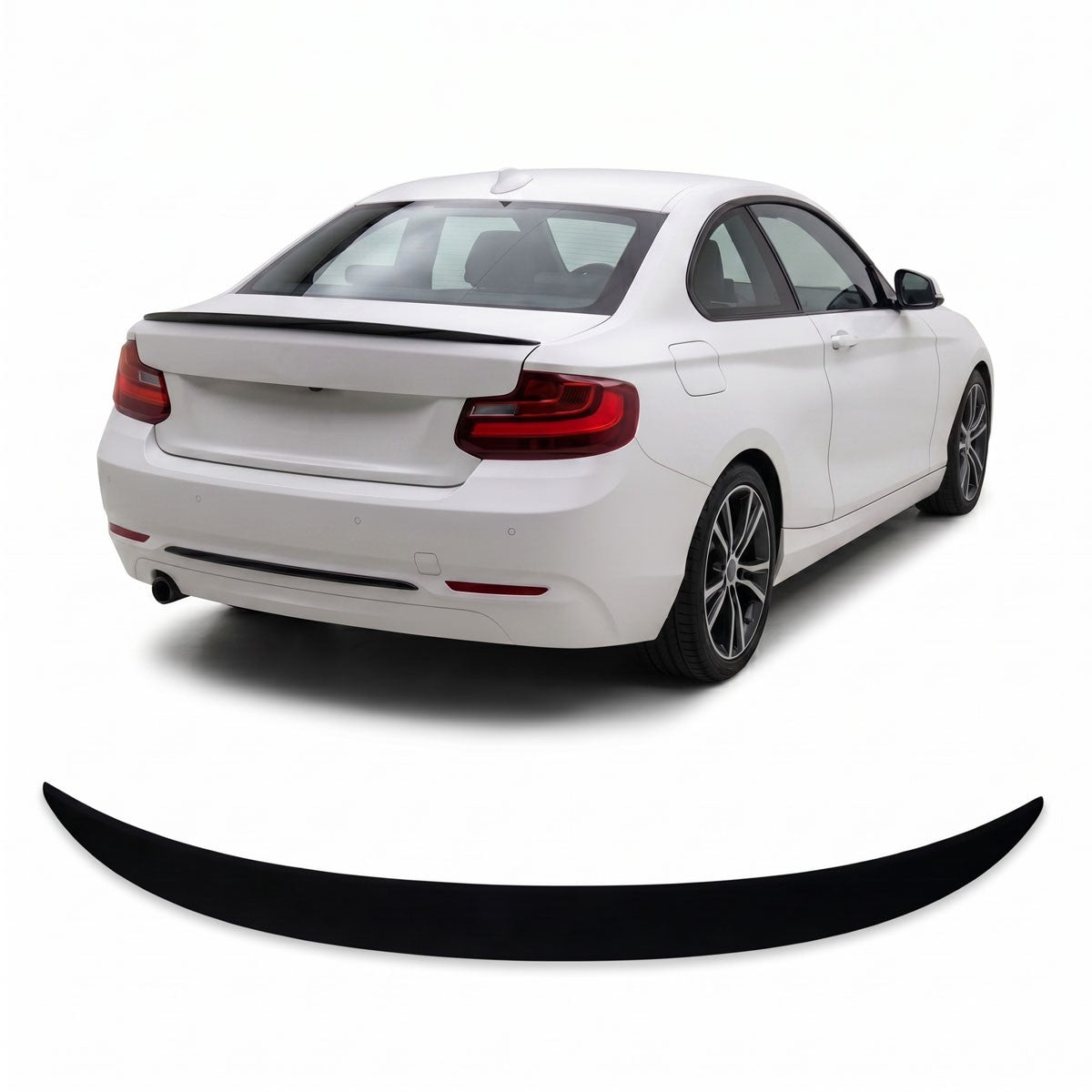 Kofferraumspoiler Matt Schwarz passend für BMW 2er (F22) Coupé 2014-2021