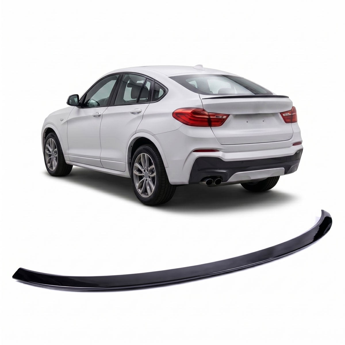 Heckspoiler Hochglanz Schwarz passend für BMW X4 F26 2014-2018