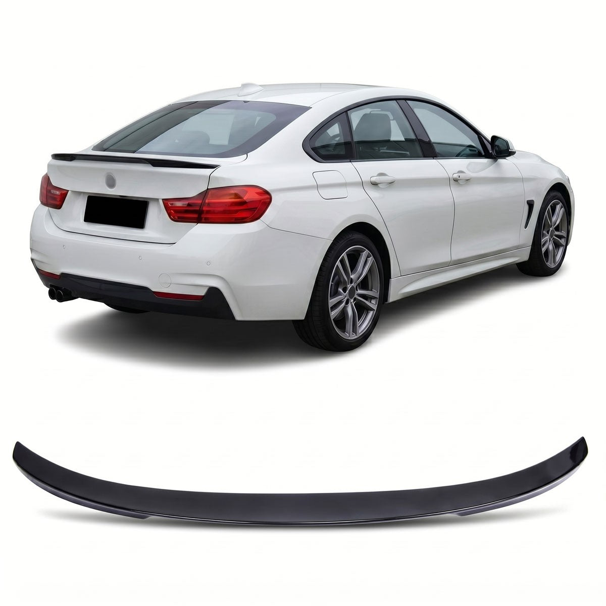 Kofferraumspoiler Hochglanz Schwarz passend für BMW 4er F36 Gran Coupé 2014-2021