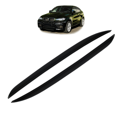 Dach Seitenflügel Spoiler Matt Schwarz Set passend für BMW X6 E71 2007-2014