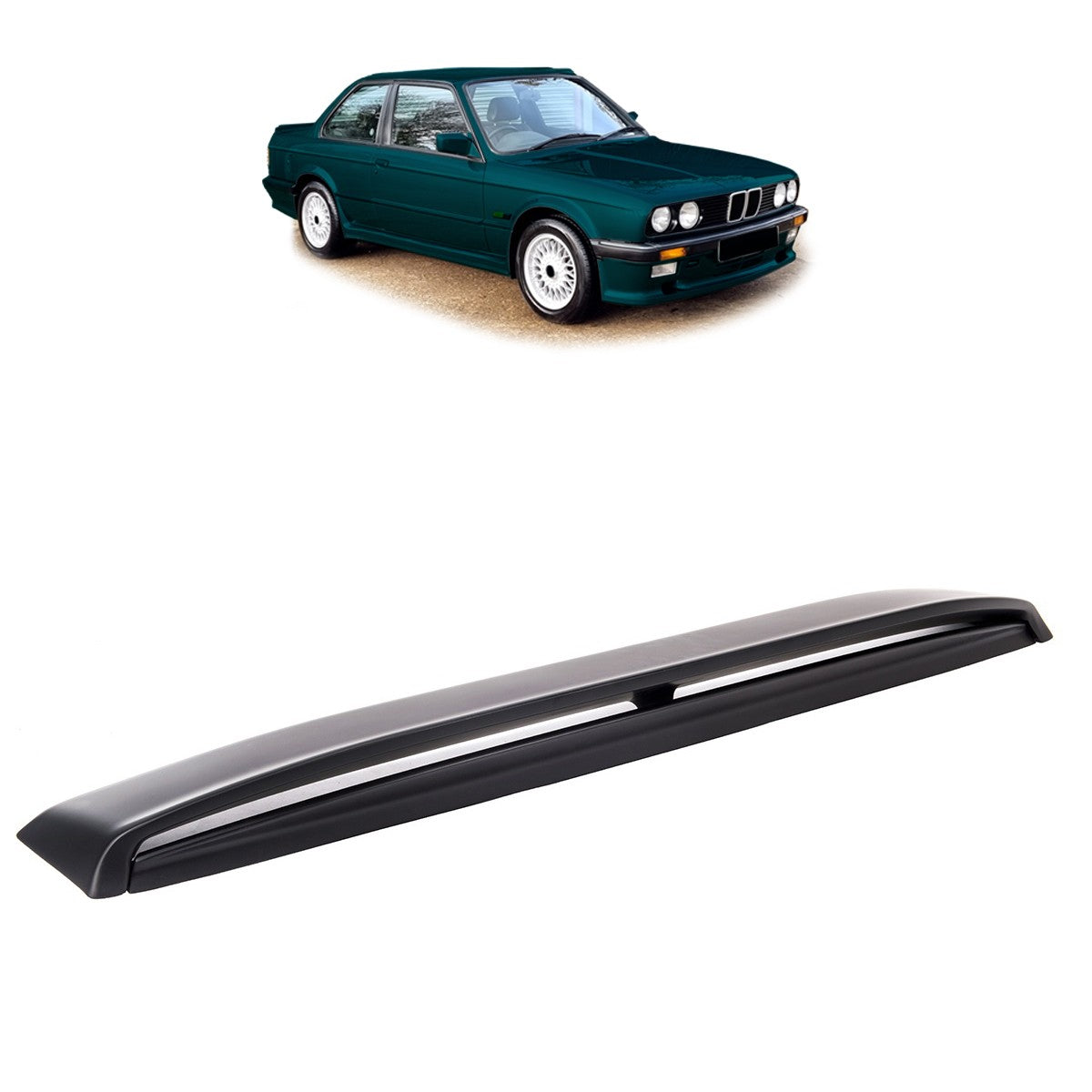 Kofferraumspoiler Matt Schwarz passend für BMW 3er E30 1982-1990
