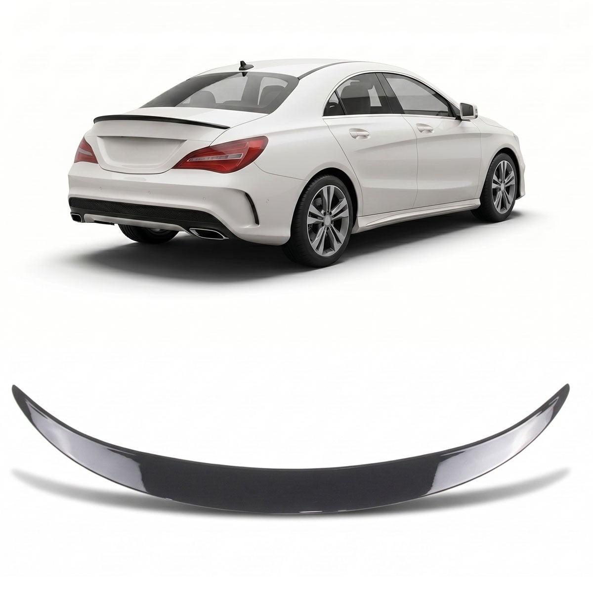 Kofferraumspoiler Hochglanz Schwarz passend für Mercedes CLA C117 2013-2019
