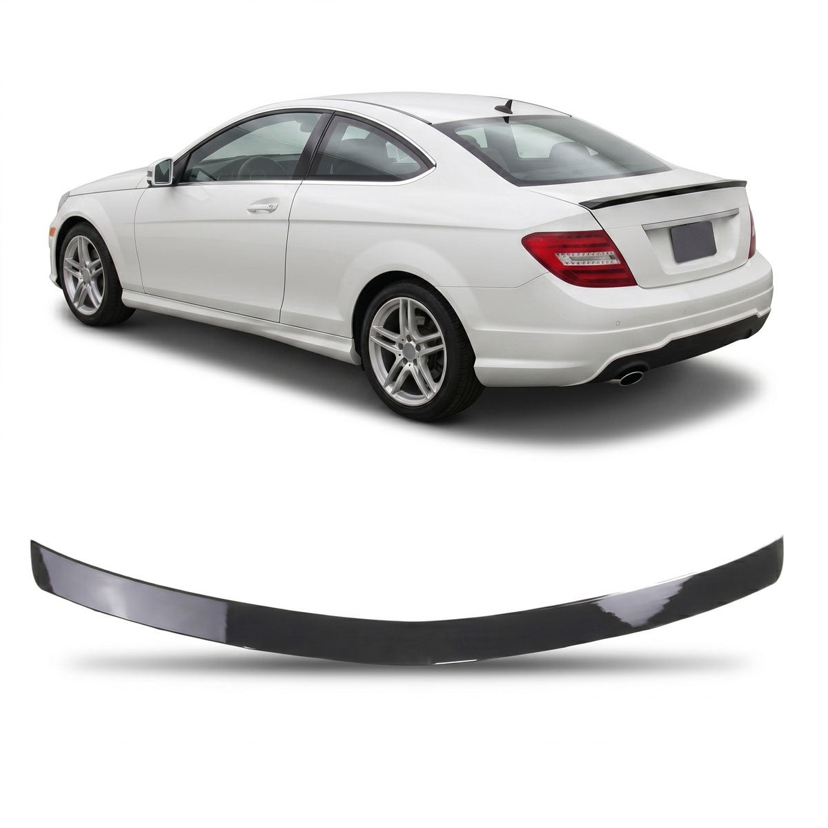 Kofferraumspoiler Hochglanz Schwarz passend für Mercedes C-Klasse C204 Coupé 2011-2015