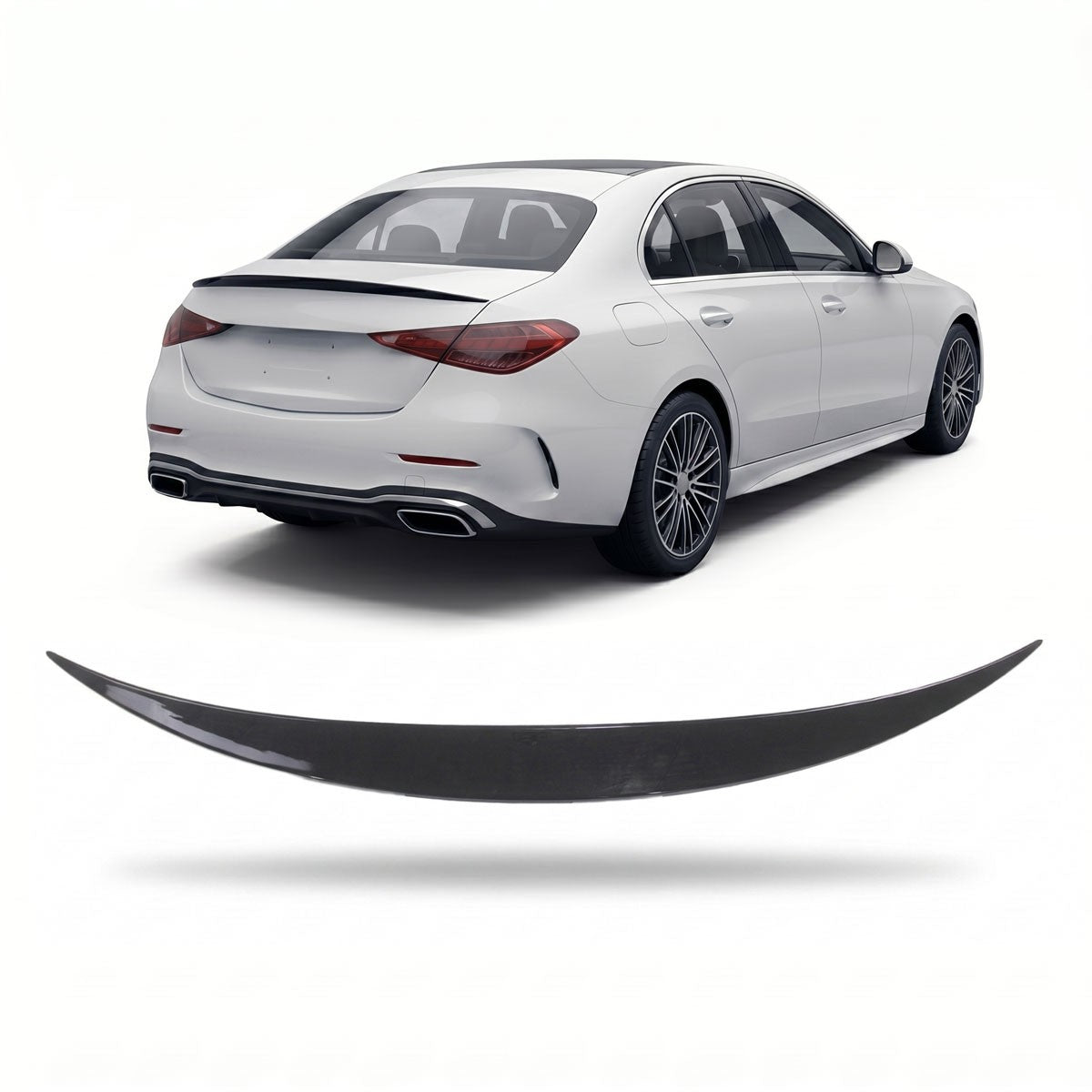Kofferraumspoiler Hochglanz Schwarz passend für Mercedes C-Klasse W206 Limousine 2021-