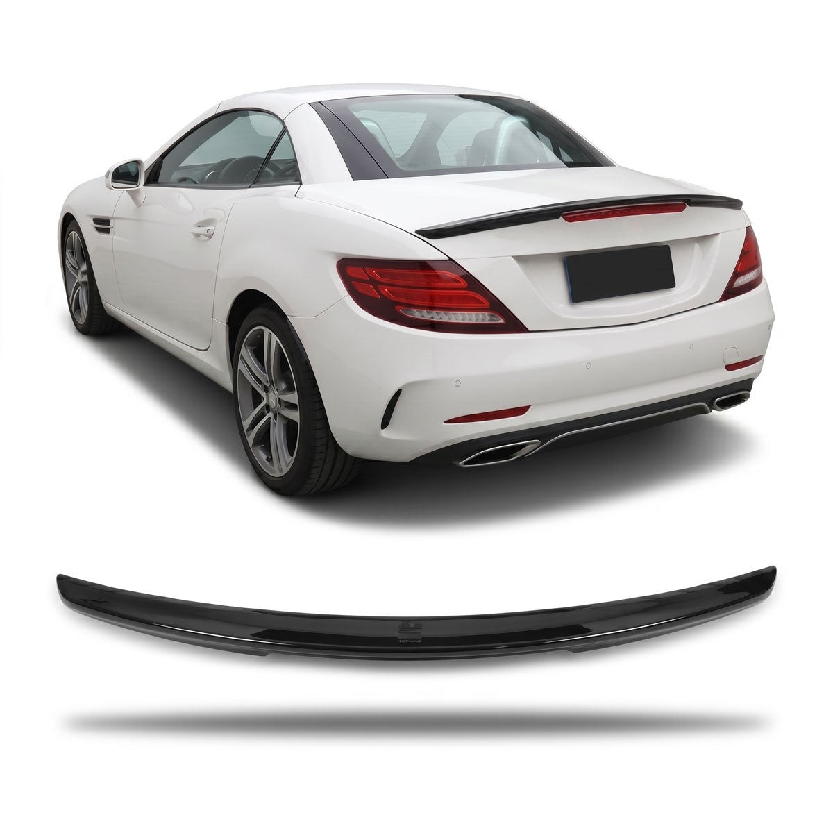 Kofferraumspoiler Hochglanz Schwarz passend für Mercedes SLC R172 2016-2021