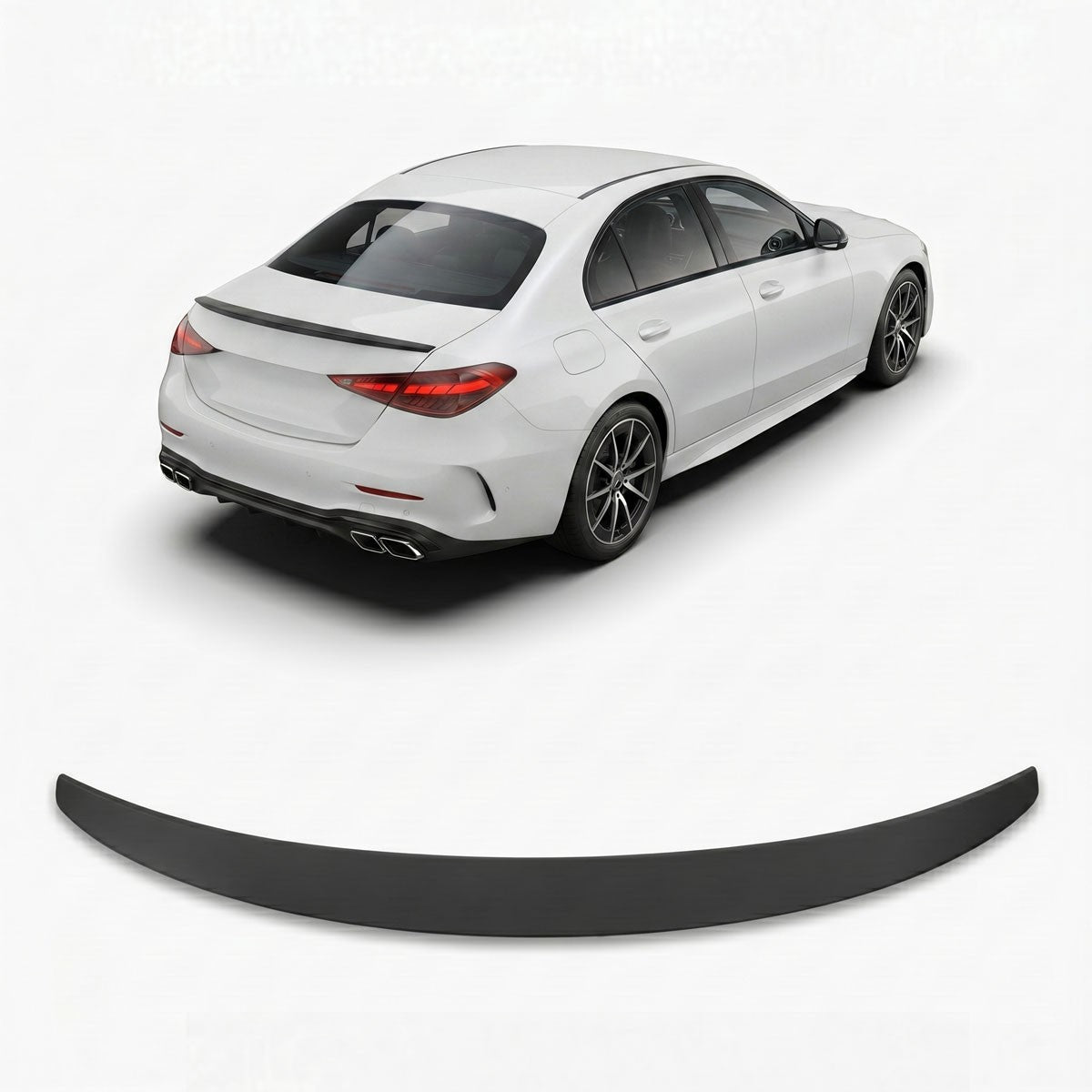 Kofferraumspoiler Matt Schwarz passend für Mercedes C-Klasse W206 Limousine 2021+