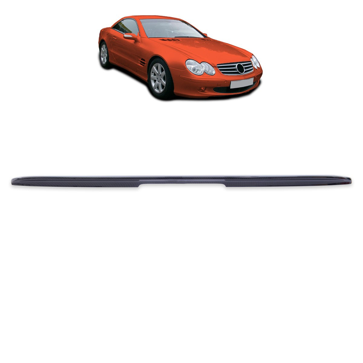 Kofferraumspoiler Carbon-Optik passend für Mercedes SL R230 2001-2012