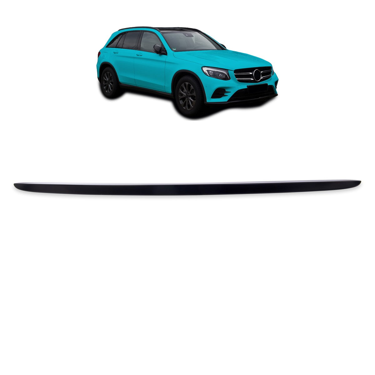 Kofferraumspoiler Matt Schwarz passend für Mercedes GLC Coupé C253 2016-2023