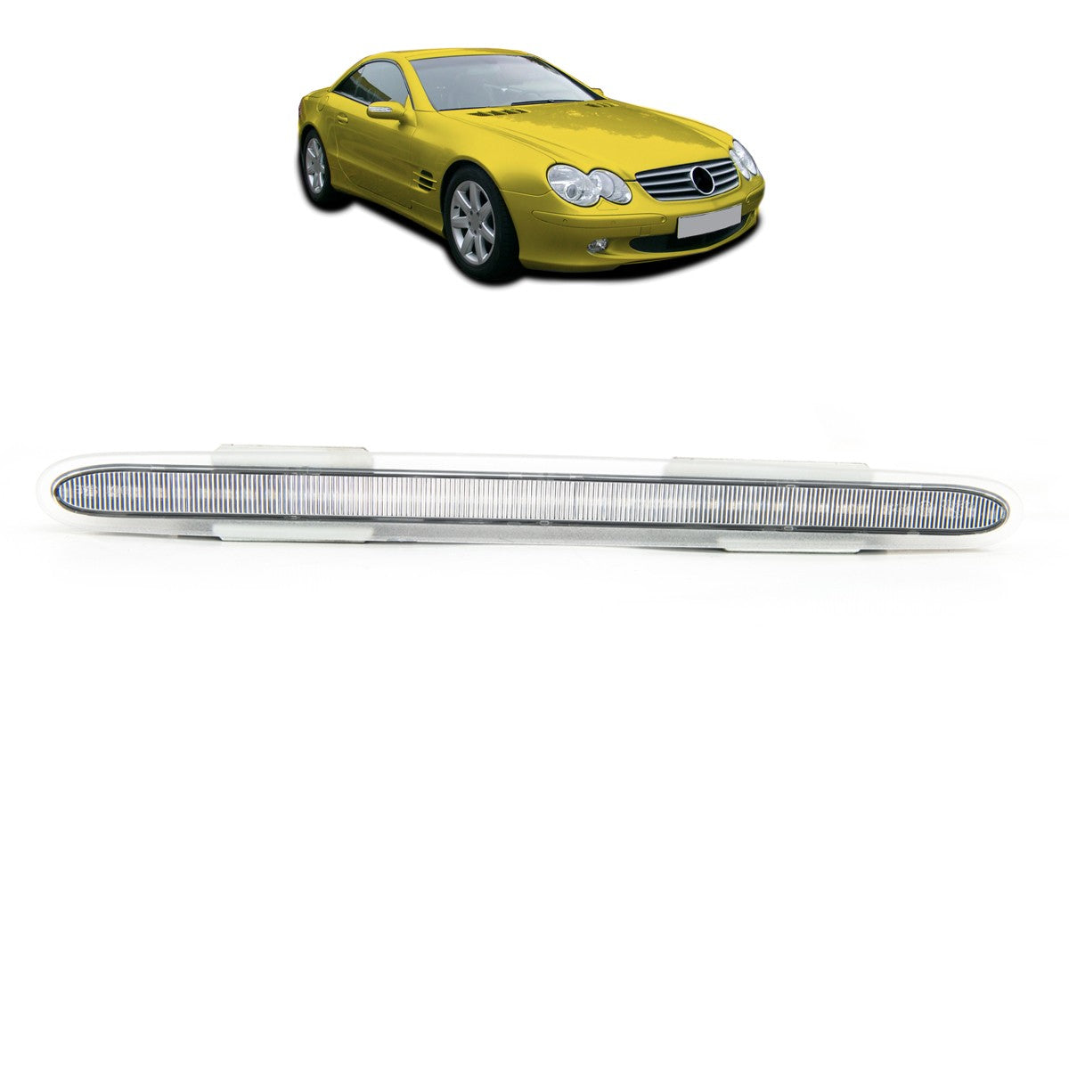 3. LED-Bremslicht Klar passend für Mercedes SL R230 2001-2012