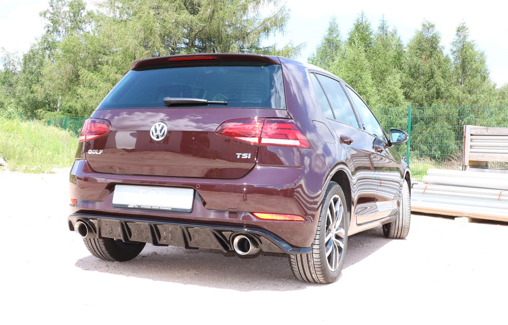 VW Golf VII Facelift starre Hinterachse - Einsatz schwarz Endschalldämpfer rechts/links - 1x100 Typ 25 rechts/links inkl. ...