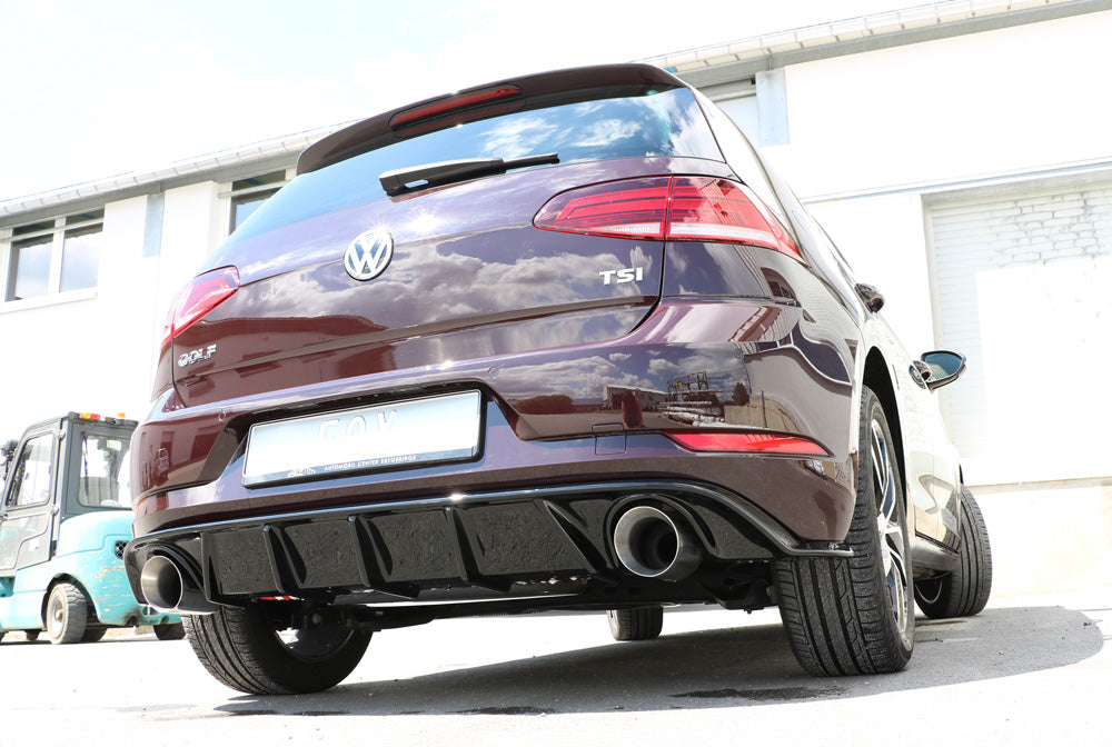 VW Golf VII Facelift starre Hinterachse - Einsatz schwarz Endschalldämpfer rechts/links - 1x114 Typ 25 rechts/links inkl. ...