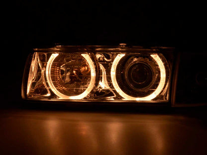 Scheinwerfer Angel Eyes BMW 3er Limo Typ E36  92-98 chrom