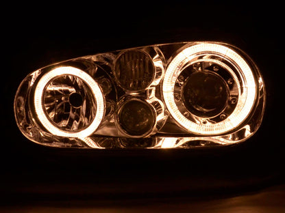 Scheinwerfer Set Angel Eyes VW Golf 4 Typ 1J  98-03 chrom