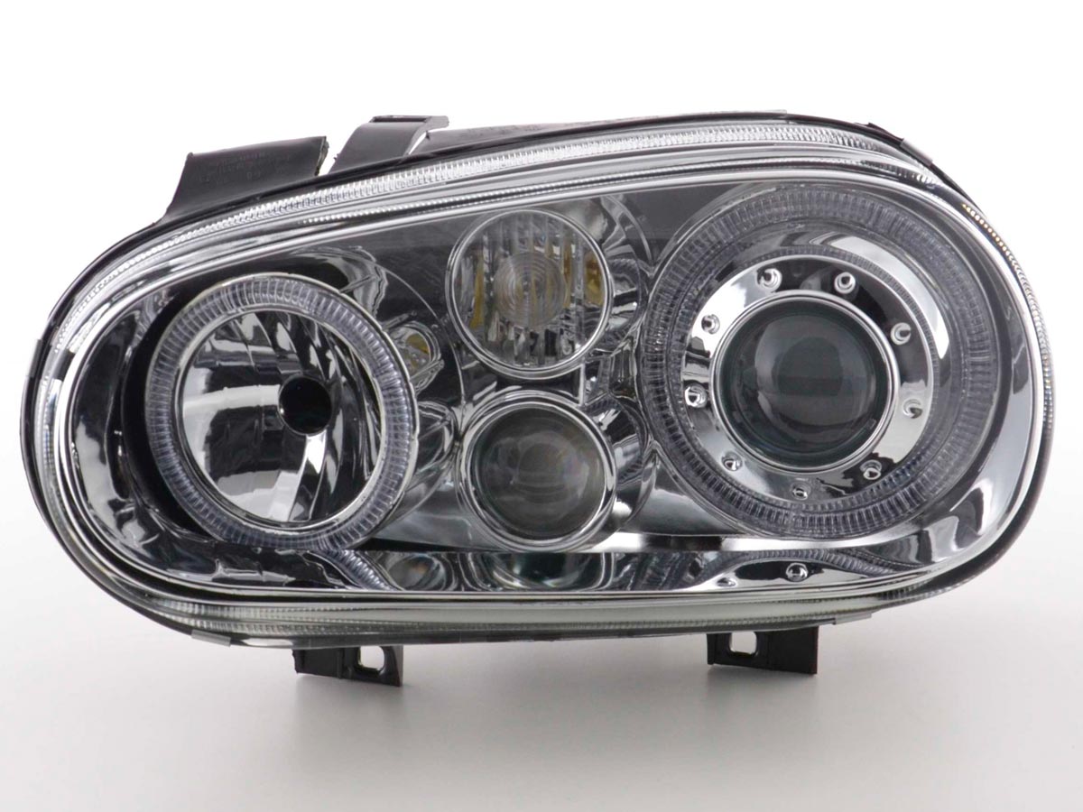Scheinwerfer Set Angel Eyes VW Golf 4 Typ 1J  98-03 chrom