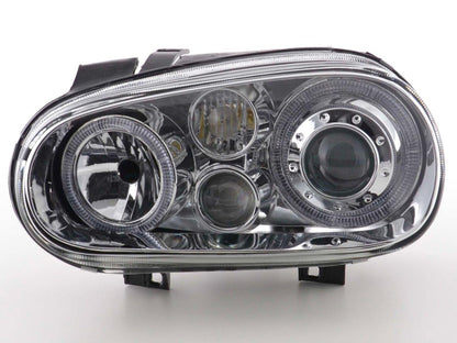 Scheinwerfer Set Angel Eyes VW Golf 4 Typ 1J  98-03 chrom