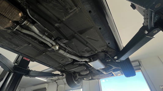 Audi S2 B4 Endschalldämpfer 76mm, Vorschalldämpfer und Y-Verbindungsrohr  - 2x80 Typ 25
