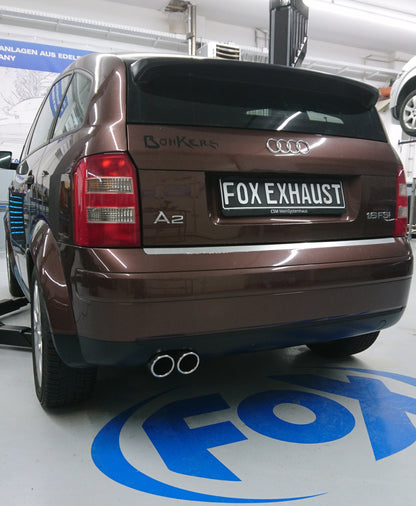 Audi A2 - 1,4l - 34l Tank Halbanlage ab Kat - 2x80 Typ 16 (Bestehend aus End- und Vorschalldämpfer mit Endrohr)