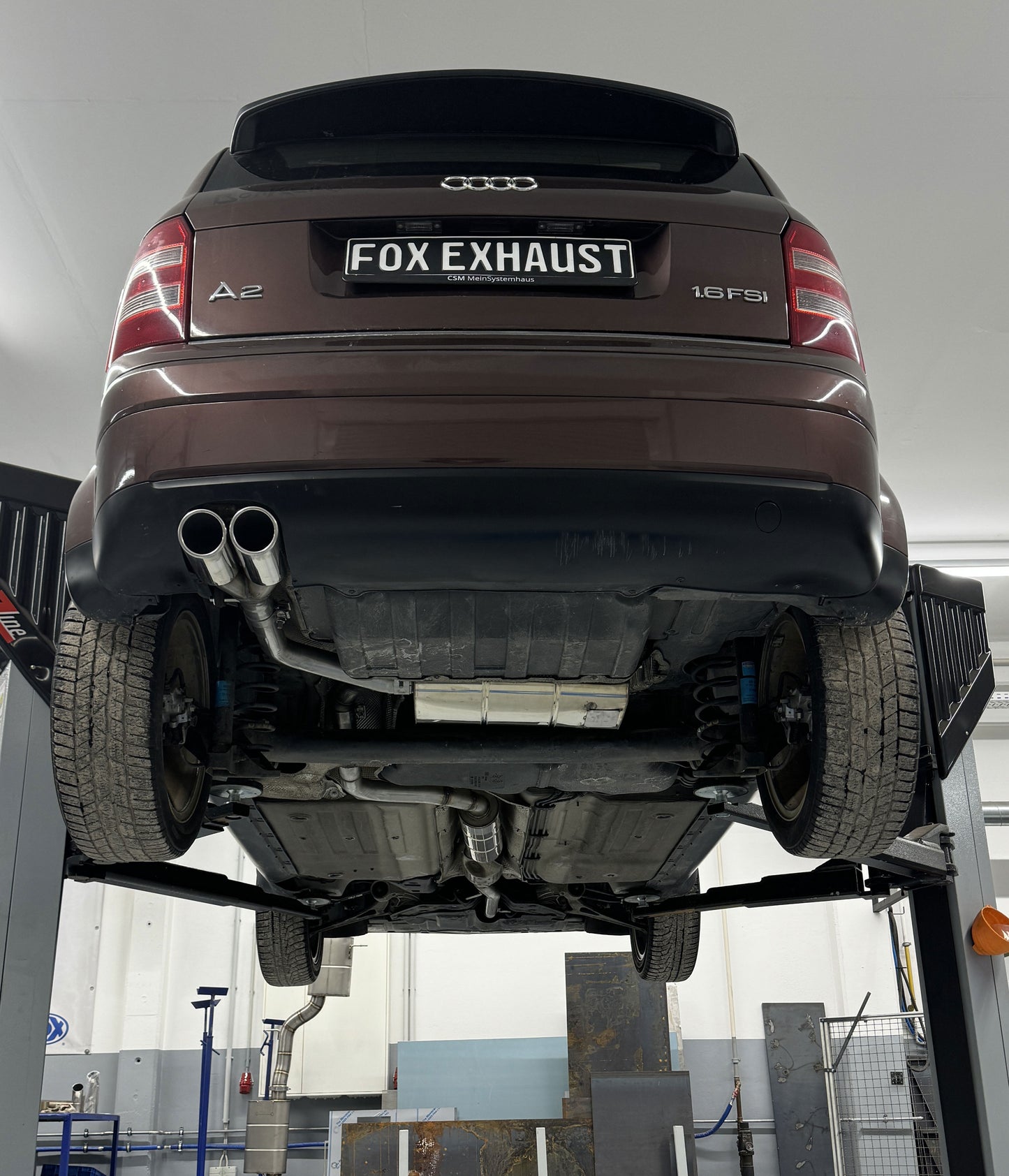Audi A2 - 1,4l - 34l Tank Halbanlage ab Kat - 2x80 Typ 16 (Bestehend aus End- und Vorschalldämpfer mit Endrohr)