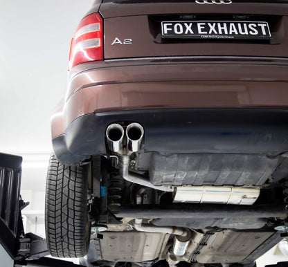 Audi A2 - 1,4l 42l Tank Halbanlage ab Kat - 2x76 Typ 25 (Bestehend aus End- und Vorschalldämpfer mit Endrohr)