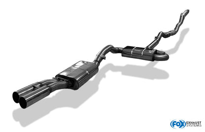 Audi A4 B5 - Frontantrieb Komplettanlage, bestehend aus Endschalldämpfer 2x80 Typ 10, Vorschalldämpfert und Downpipe 76mm ...