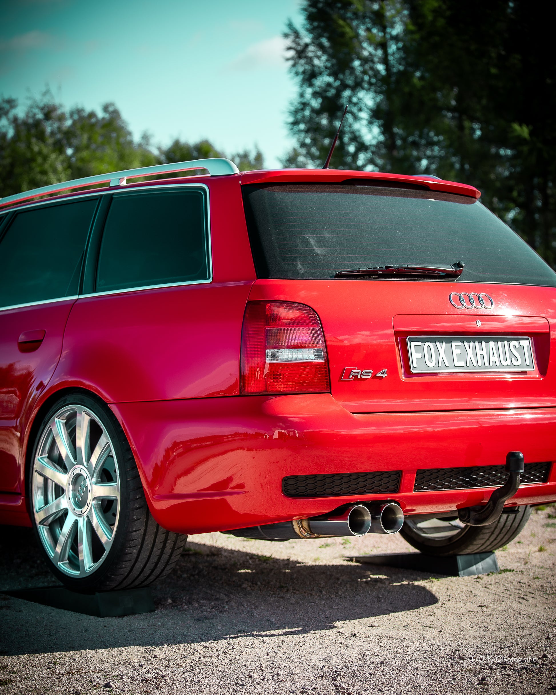 Audi RS4 B5 - Edelstahl-System End- und Vorschalldämpfer 90mm - 2x90 Typ 25 - inkl. Y-Adapter auf die originale Downpipe
