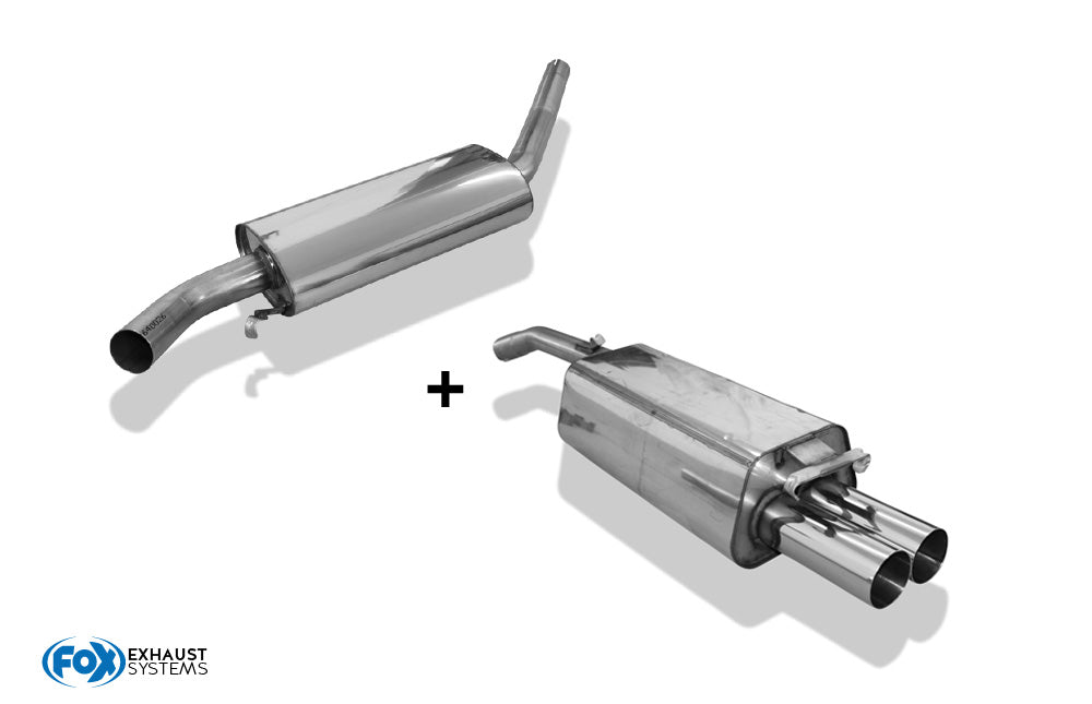 Audi 100/A6 Typ C3/C4 Frontantrieb End- und Vorschalldämpfer - 2x76 Typ 10