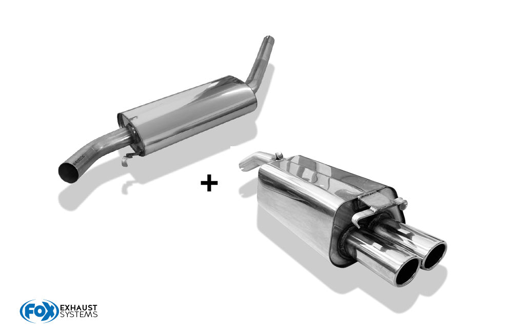Audi 100/A6 Typ C3/C4 Frontantrieb End- und Vorschalldämpfer - 2x76 Typ 16