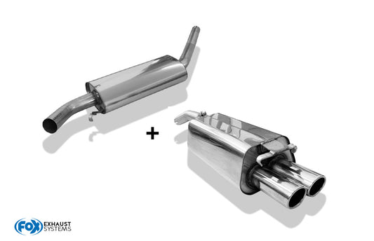 Audi 100/A6 Typ C3/C4 Frontantrieb End- und Vorschalldämpfer - 2x76 Typ 16
