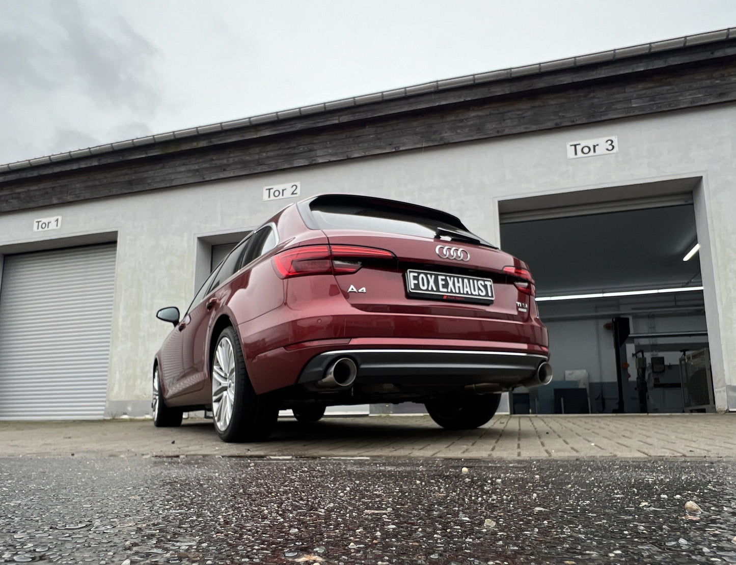 Audi A4 B9 - 2WD Endschalldämpfer rechts/links, Y-Verbinder und Mittelschalldämpfer  - 1x114 Typ 25 rechts/links