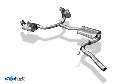Audi A4 B9 - 2WD Endschalldämpfer rechts/links, Y-Verbinder und Mittelschalldämpfer  - 1x114 Typ 25 rechts/links