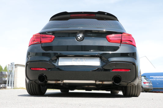 BMW F20/21 - 118i mit OPF Endschalldämpfer quer Ausgang rechts/links - 1x100 Typ 25 rechts/links schwarz emalliert