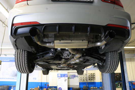 BMW F30/31 - 335d Endschalldämpfer quer Ausgang rechts/links - 1x90 Typ 25 rechts/links schwarz emalliert