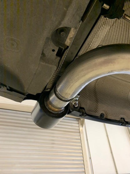 BMW F30/31 - 330i xDrive Endschalldämpfer quer Ausgang rechts/links - 1x100 Typ 25 rechts/links Schwarz emalliert - mit Ab...
