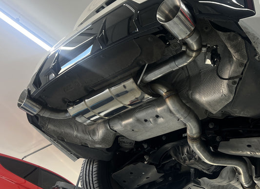 BMW G3 - 330i Endschalldämpfer quer Ausgang rechts/links mit Abgasklappe - 1x114 Typ 25 Typ rechts/links