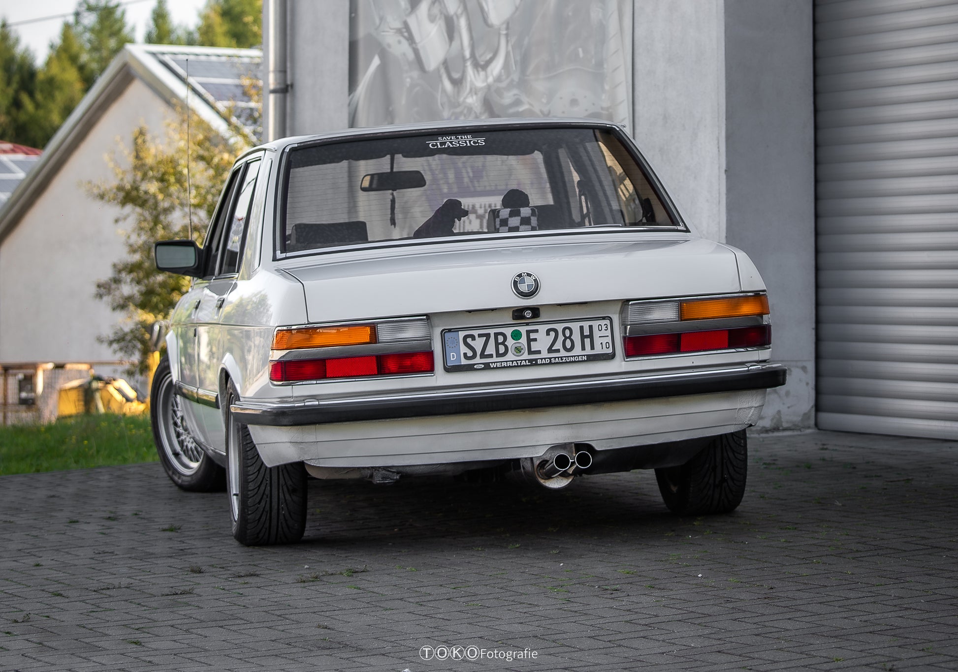 BMW E28 525e mit Katalysator Endschalldämpfer - 2x55 Typ 10