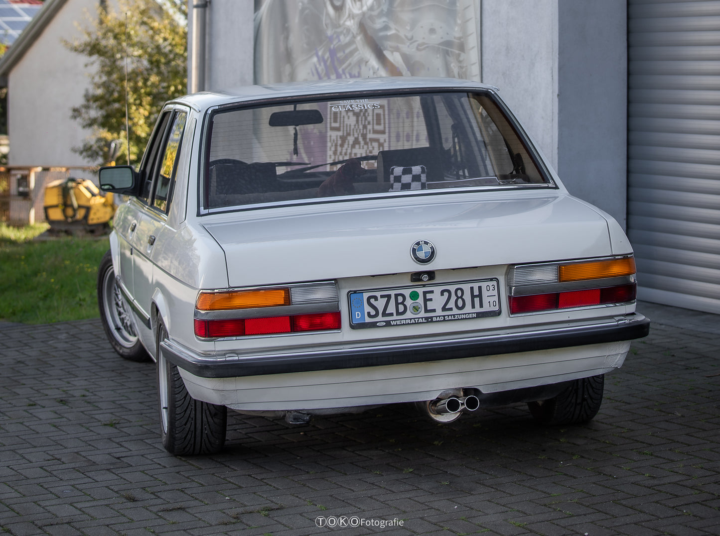 BMW E28 525e mit Katalysator Endschalldämpfer - 2x55 Typ 10
