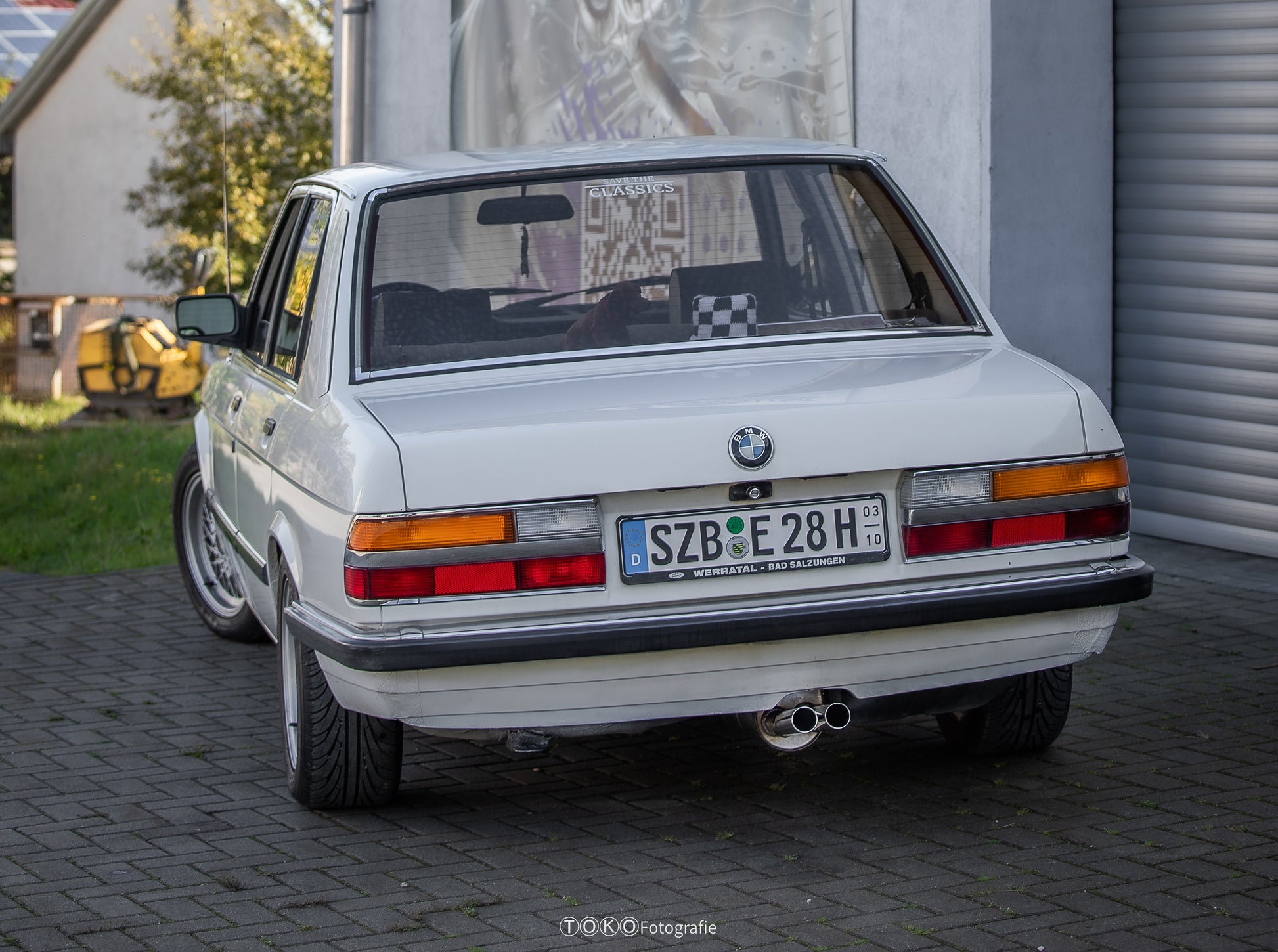 BMW E28 525e mit Katalysator Endschalldämpfer - 2x55 Typ 10