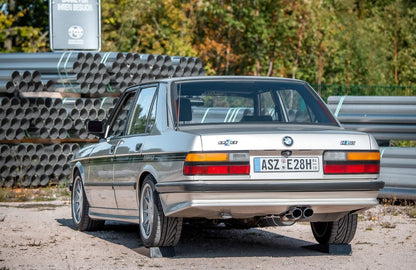 BMW E28 520i ohne Kat Endschalldämpfer - 2x88x74 Typ 32 schwarz emalliert