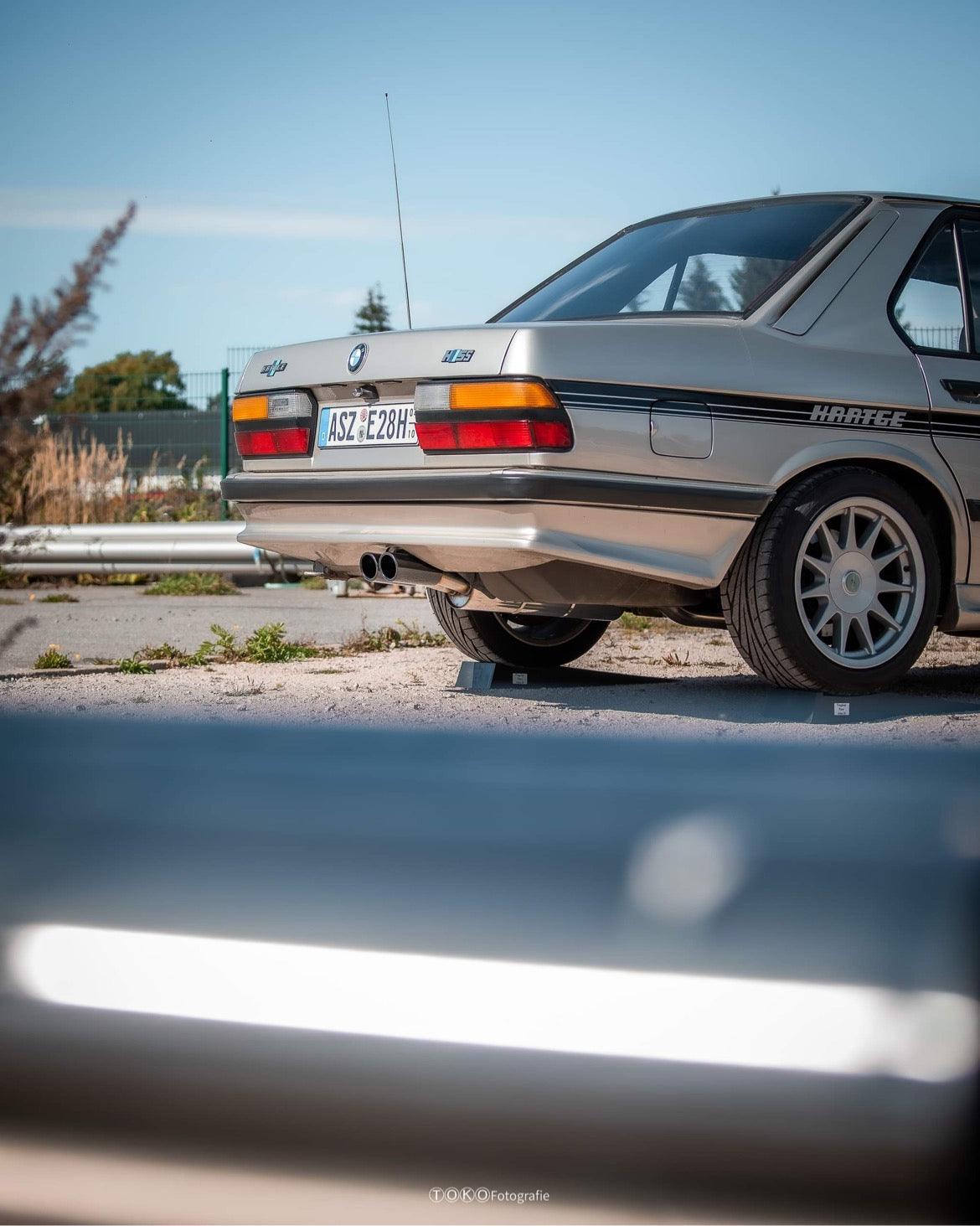 BMW E28 520i ohne Kat Endschalldämpfer - 2x88x74 Typ 32 schwarz emalliert