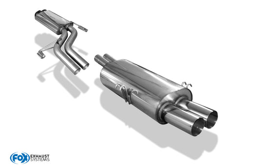 BMW E32 740i Endschalldämpfer und Vorschalldämpfer  Ø2x63,5mm inkl. Montagematerial - 2x76 Typ 10