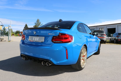 BMW F87 M2 Competition + CS Endschalldämpfer quer Ausgang rechts/links mit 2 Abgasklappen - 2x90 Typ 25 rechts/links