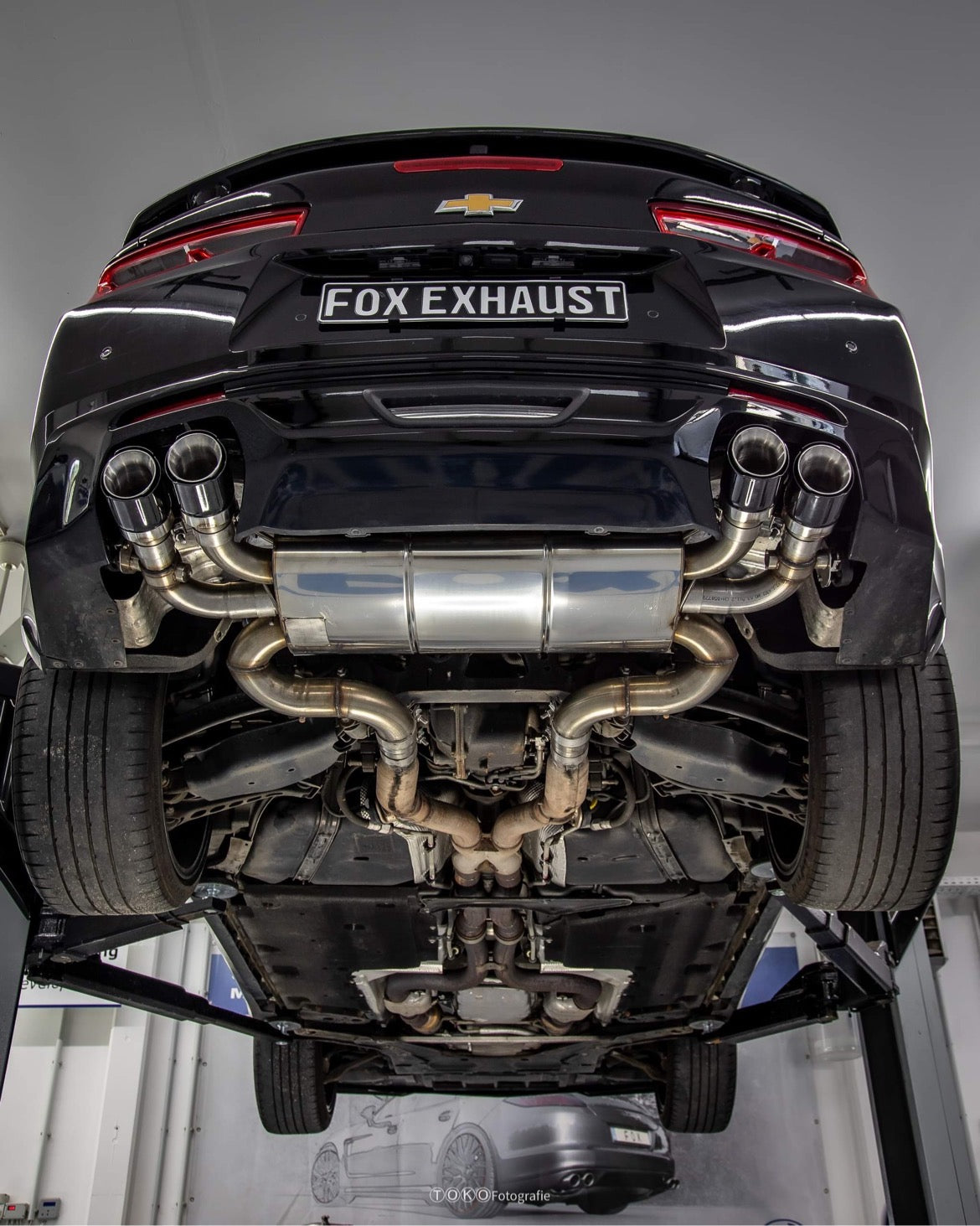 Chevrolet Camaro - A1XC Endschalldämpfer quer Ausgang rechts/links mit 2 Abgasklappen - 2x100 Typ 25 rechts/links mit schw...