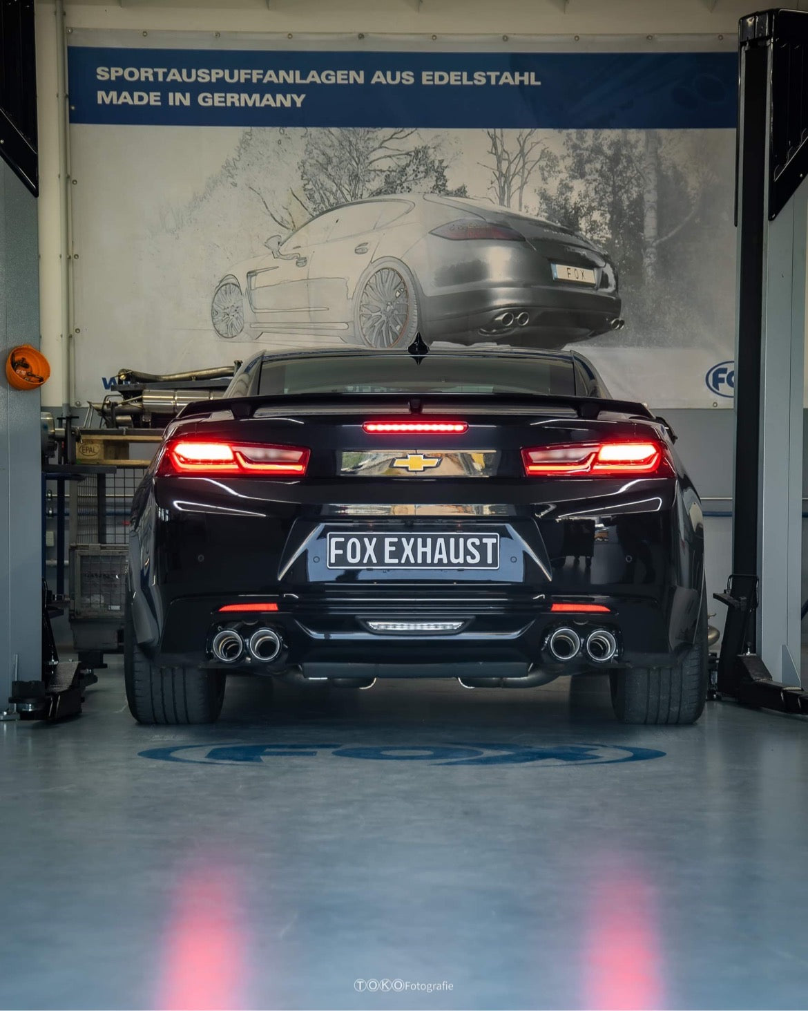 Chevrolet Camaro - A1XC Endschalldämpfer quer Ausgang rechts/links mit 2 Abgasklappen - 2x100 Typ 25 rechts/links mit schw...