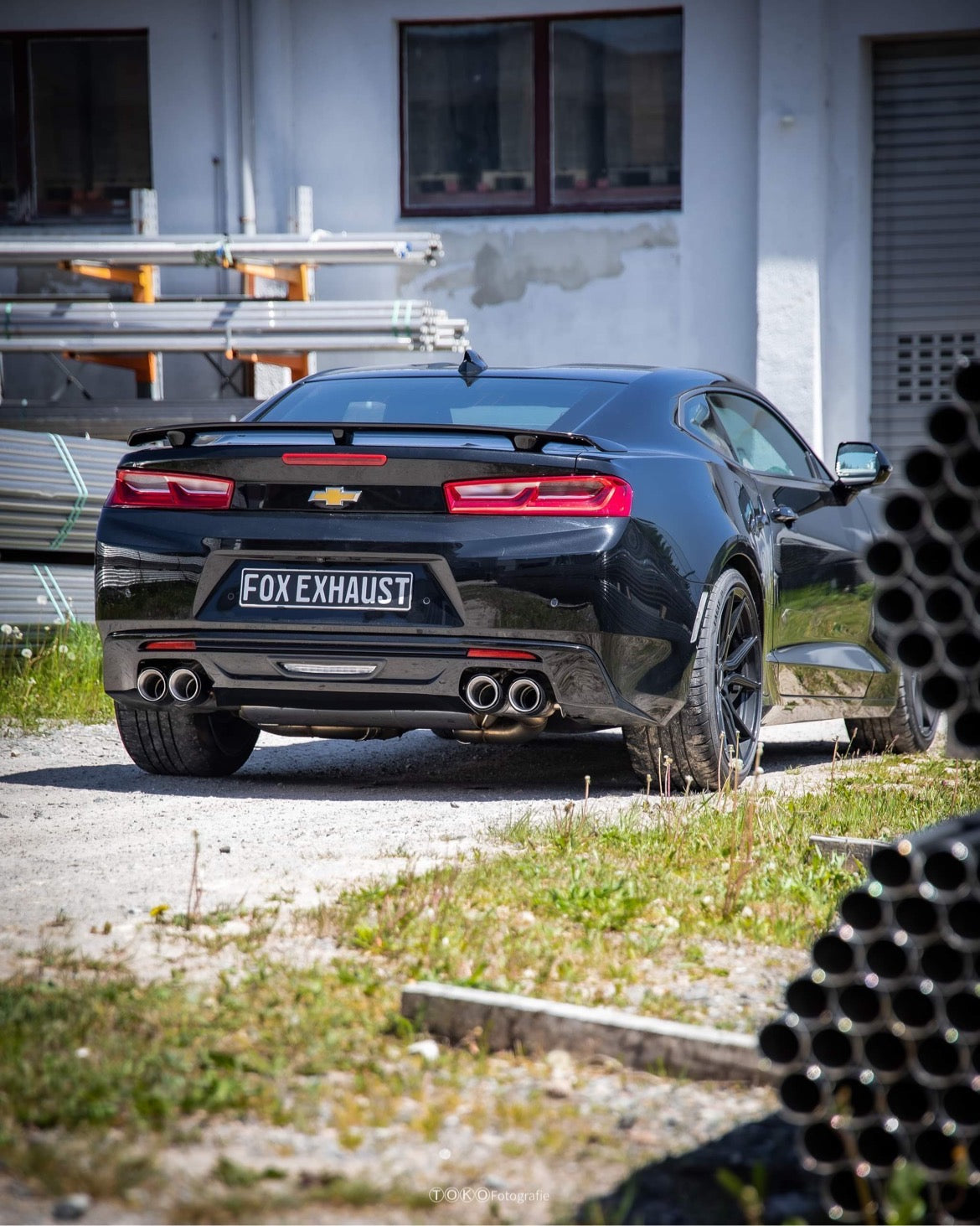 Chevrolet Camaro - A1XC Endschalldämpfer quer Ausgang rechts/links mit 2 Abgasklappen - 2x100 Typ 25 rechts/links mit schw...