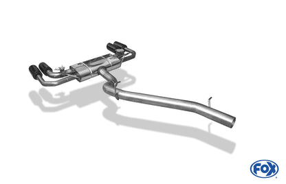 Audi S3 GY - Limousine Halbanlage ab OPF mit Abgasklappen - 2x100 Typ 25 rechts/links Endrohre schwarz emalliert